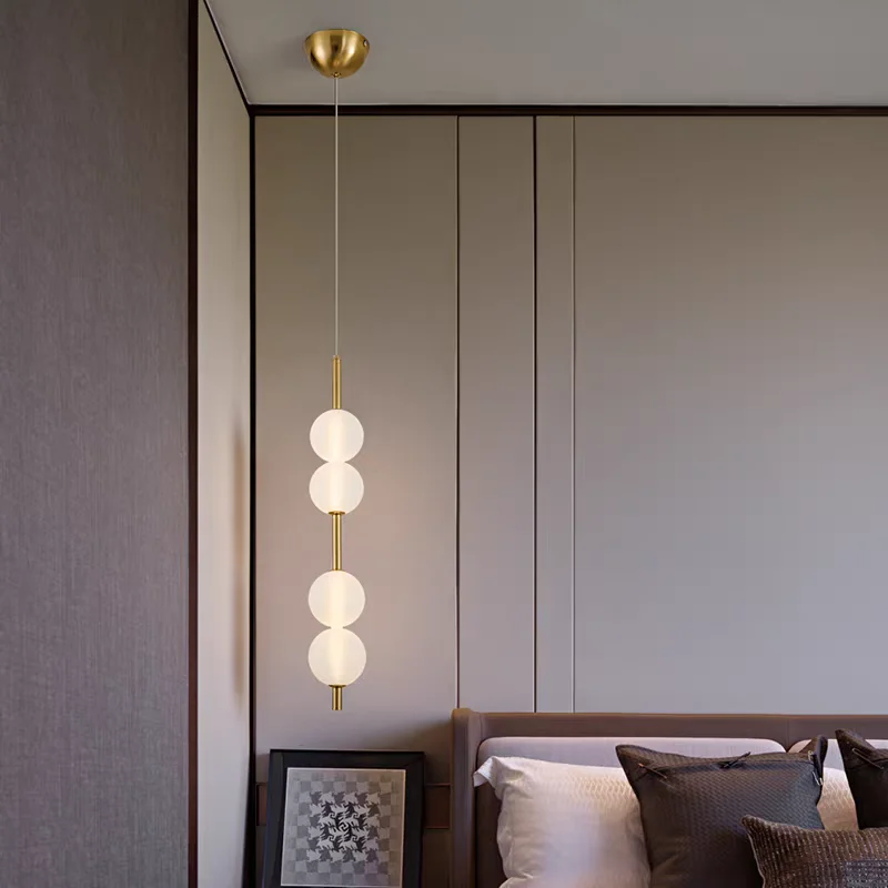 Magic Bean Pendelleuchte, kreative Persönlichkeit, einfach für Wohnzimmer, Schlafzimmer, postmoderne Beleuchtungskörper aus Schmiedeeisen Image