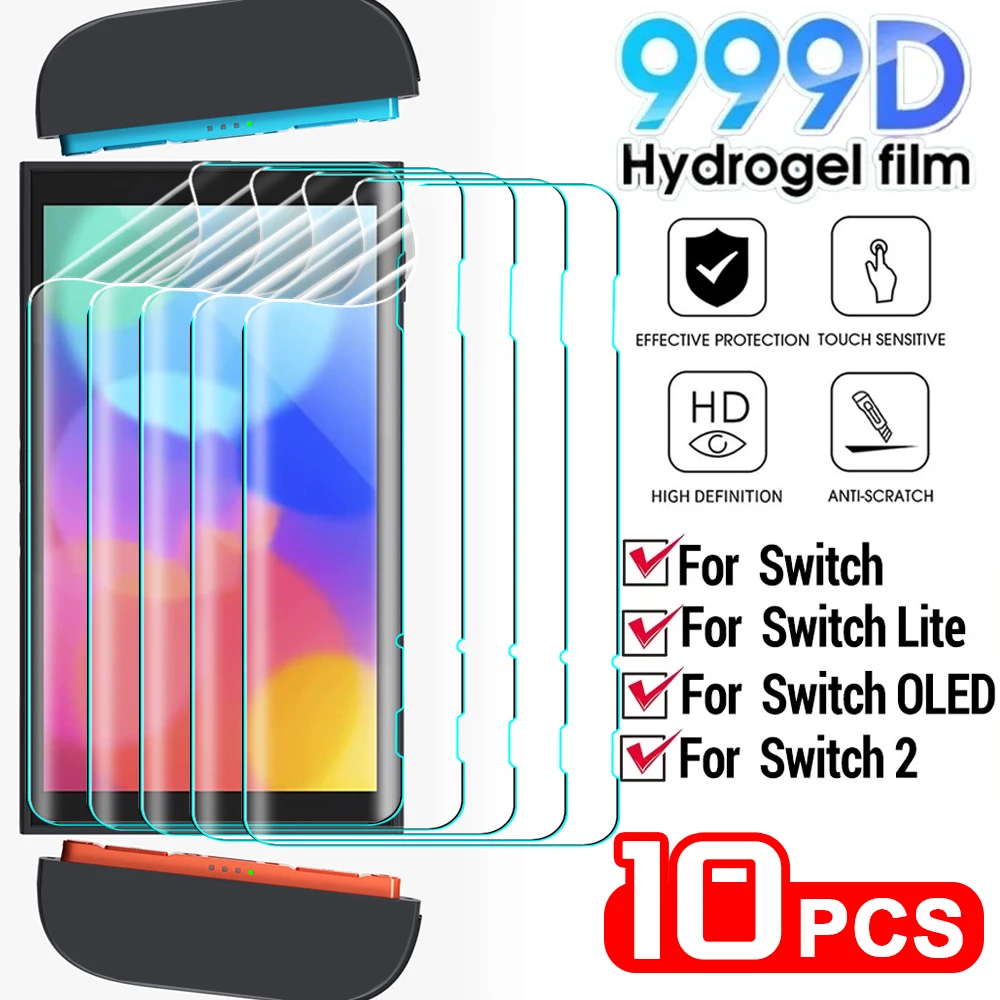 Hydrogelfolie für Nintend Switch 2/Switch Lite/Switch Oled Spielekonsole, kratzfeste weiche PET-Folien für Switch Displayschutzfolie Image
