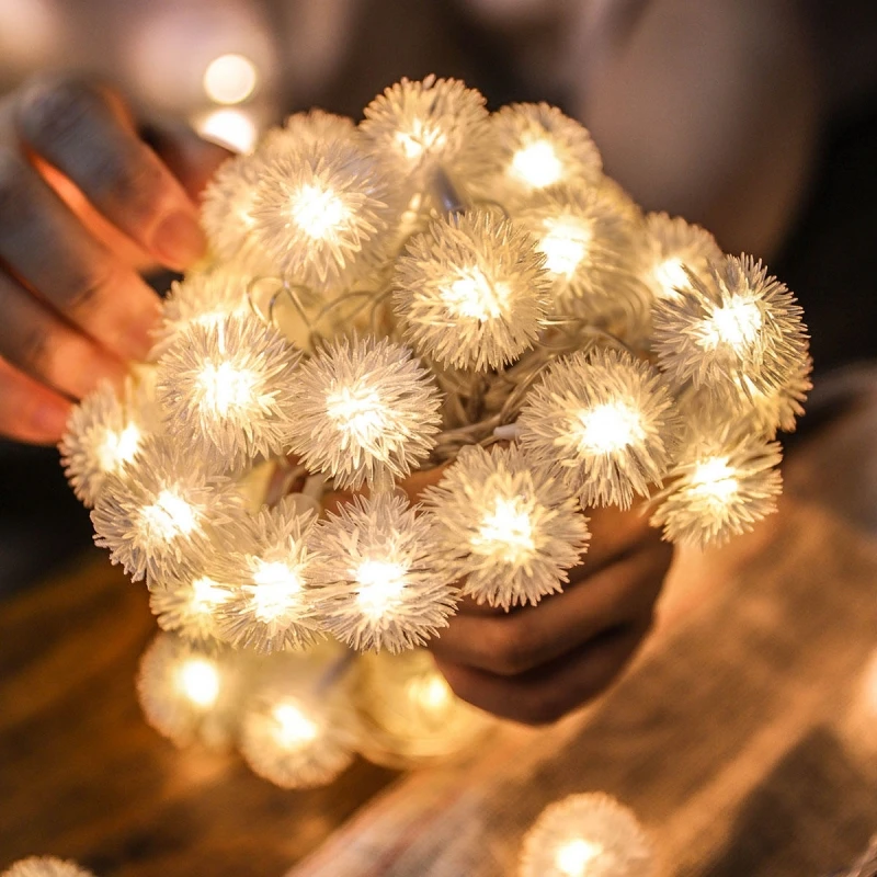 Löwenzahn LED Lichterkette Batterie Licht Garten Terrasse Spezielle Party Weihnachten Dekor Lichterketten Für Zuhause Innenbeleuchtung