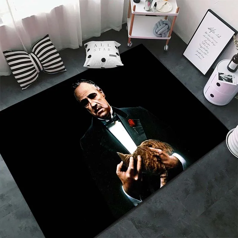 15 Größen The Godfather Mafia Retro-Teppichteppiche für Wohnzimmer, Schlafzimmer, Heimdekoration, rutschfeste Fußmatten, Küchenmatte, Geburtstagsgeschenk Image