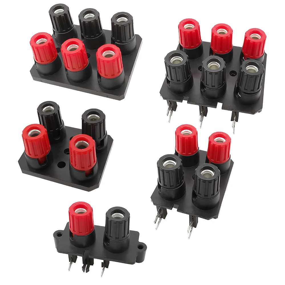 1Pcs 2/4/6Position 4mm Bananen Buchse Externe Audio Jack Lautsprecher Verstärker Schraube Post Terminal block Stecker Gerade/Biegestift Image