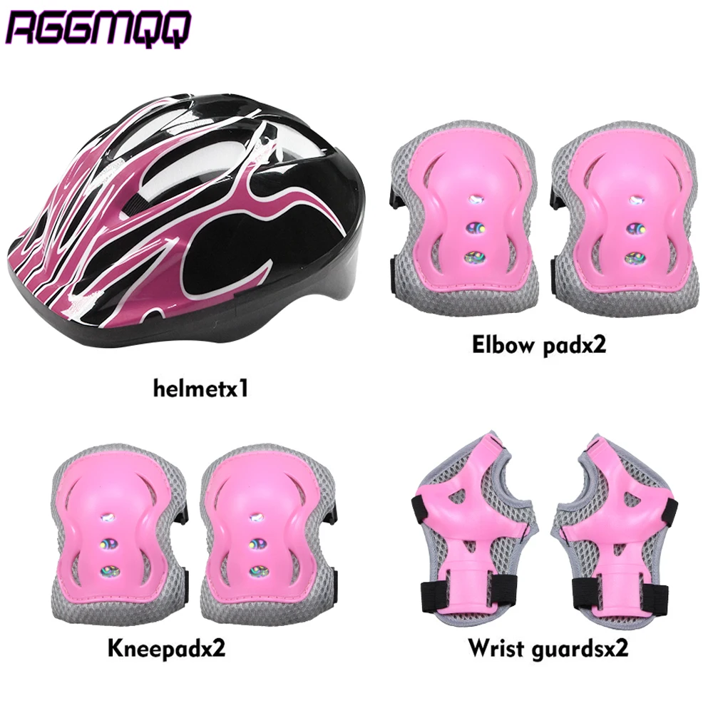 6-teiliges Knie- und Ellbogenschützer-Set mit Handgelenkschützern – Multisport-Schutzausrüstung für Kinder/Erwachsene – Radfahren, Skaten, Reiten, Sicherheit Image