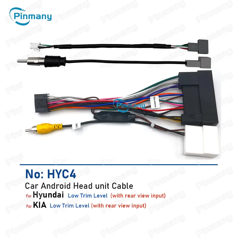 Auto Radio Kabel Stecker 16-pin Audio Power Kabelbaum buchse adapter HYC4 für Hyundai KIA Ceed K5 AVN kopf einheit Image