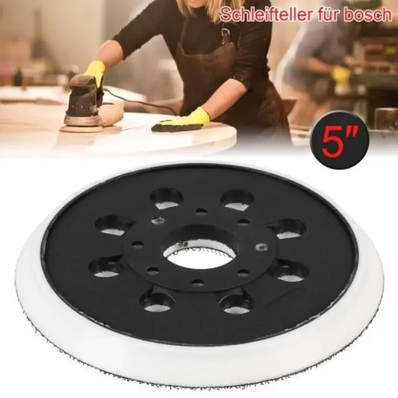 5-Zoll-8-Loch-Klettverschluss-Ersatz-Exzenterschleifer-Stützteller für BOSCH Sander GEX 125-1 AE PEX 220A Turboschleifmaschine Image