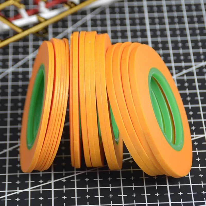 1 Rolle feines Linienband, 1 mm/2 mm/3 mm, 18 m, selbstklebendes Fineline-Abdeckband, ultrafein, DIY-Spezial-Abdeckwerkzeuge, Gelb Image