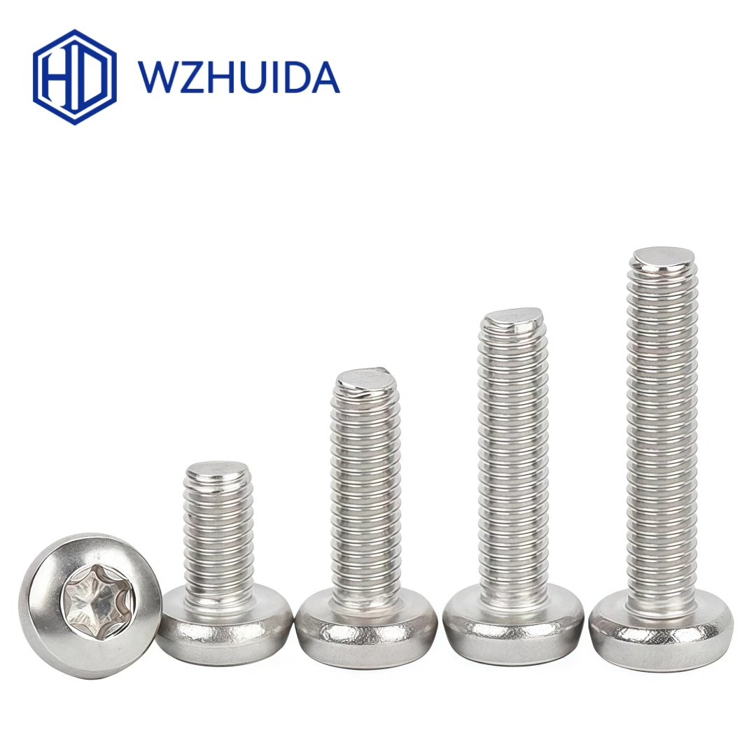 2–50 Stück M1,4 M1,6 M2 M2,5 M3 M3,5 M4 M5 M6 M8 M10 Sechsklappen-Torx-Pfanne, Sechsklappen-Rundkopfschraube, GB2672, 304 Edelstahl Image