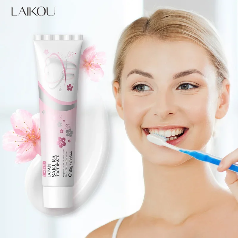 Laikou Sakura oder VC Whitening Zahnpasta, Flecken entfernen, verhindert Mundgeruch, Mundreinigung, erfrischend, reduziert Plaque, Zahnpasta Image