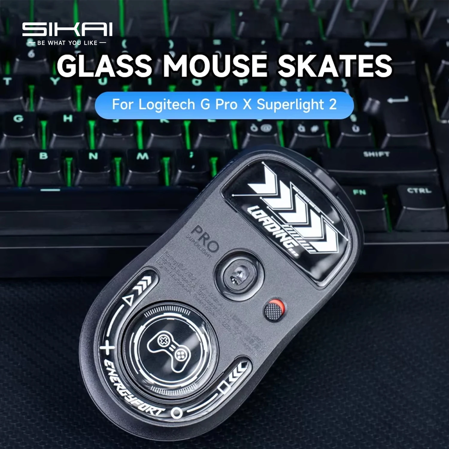 Mausfüße, Skates, ultrastarkes, makelloses Glas, superschnelle, glatte, langlebige Sohle für Logitech G Pro X Superlight 2-Gaming-Maus Image