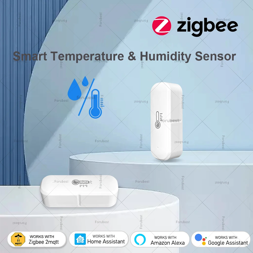 Zigbee 3.0 Temperatur- und Feuchtigkeitssensor Thermometer Hygrometer Hausautomation für Alexa Amazon Google Home Assistant Z2M Image
