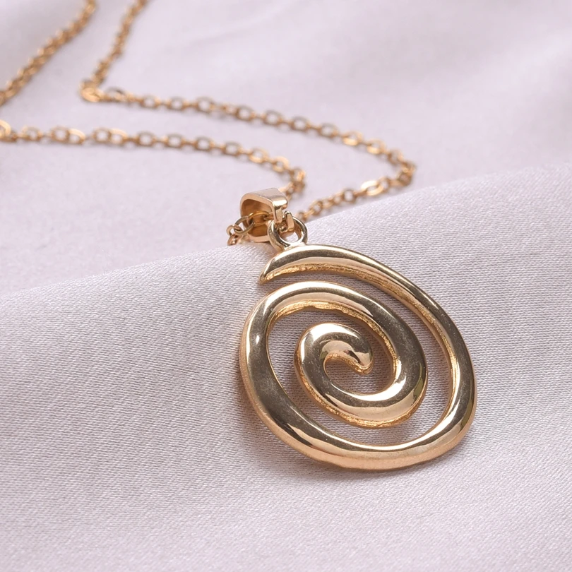 1Pc Grunge Schmuck Edelstahl Swirl Halskette Goth Mode Zubehör Nette Punk Halsketten Kein Verblassen Ornamente Geschenke Image