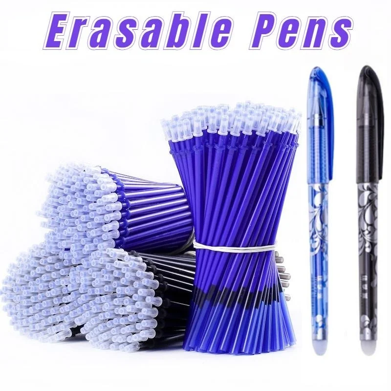 22 teile/satz lösch bare Stift Gel schreiber 0,5mm Schul bedarf blau schwarz Tinte Nachfüllungen Stab Schreib gel Stift Büro Briefpapier Kinder Stifte Image
