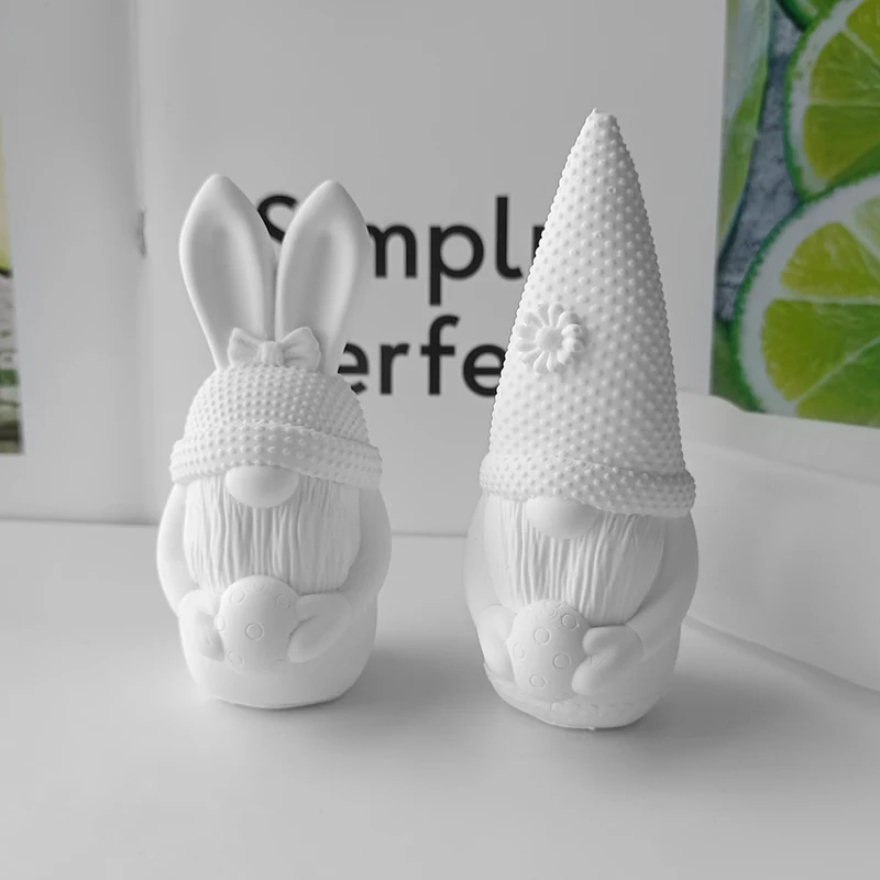 3D Ostern Zwerg Serie Silikon Form DIY Duftkerze Gips Ornamente Harz Gips Form Home Decor Zwerge Handwerk Form Image