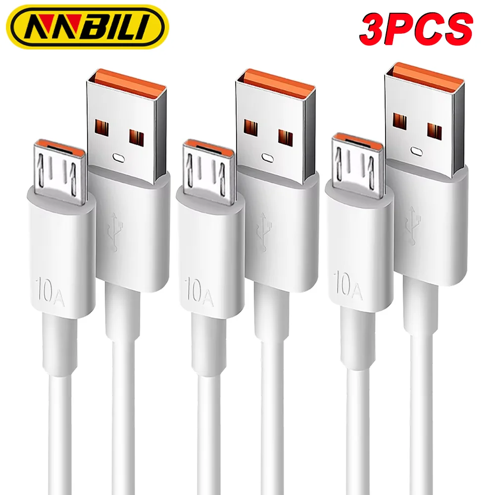 NNBILI 1-3PCS 10A Micro USB Kabel Geschwindigkeit Schnelle Lade USB Kabel Für Samsung Galaxy S7 S6 PS4 MP3 TV Andriod Telefone Daten Kabel Image