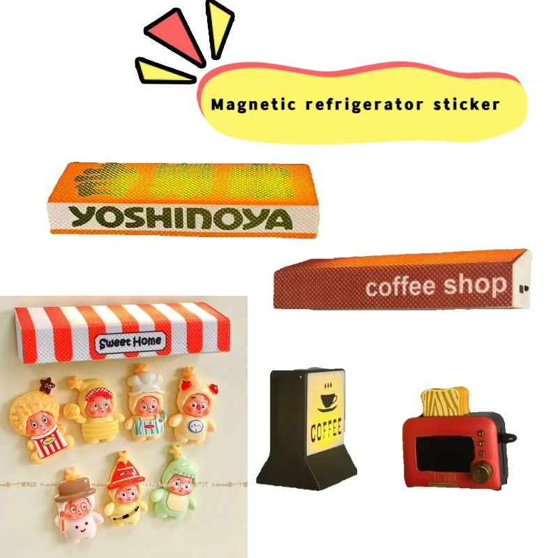 Starke magnetische Kühlschrankaufkleber, Leuchtkästen, japanische Fast-Food-Kreativsimulation, Miniatur-Atmosphäre, Licht, Heimdekorationsartikel Image