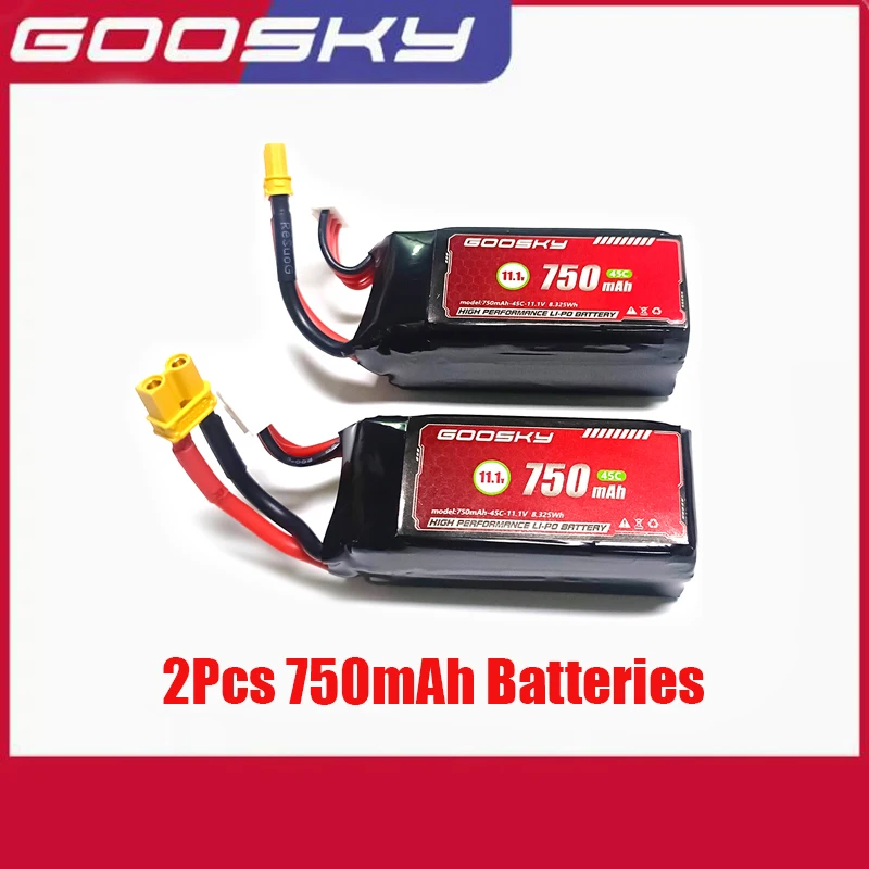 Original GOOSKY S2 / S2 Max / S2Ultra 3D LEGEND 6CH RC Helikopter Akku 3S 11,1V 750mAh 45C 8,325Wh Original Lipo-Akku Image