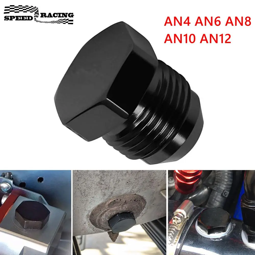 An4 an6 an8 an10 an12 Aluminium-Steckdosen stecker mit Sechs kant kappe Anschluss schlauch anschluss Rohr adapter eloxiert Image