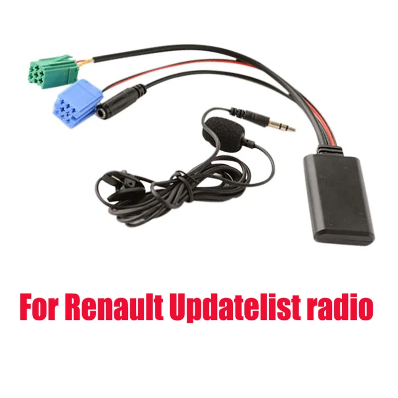 Biurlink Auto Bluetooth Modul AUX Adapter MIC Freisprecheinrichtung MINI ISO 6Pin AUX Kabel für Renault Updatelist Radio Image
