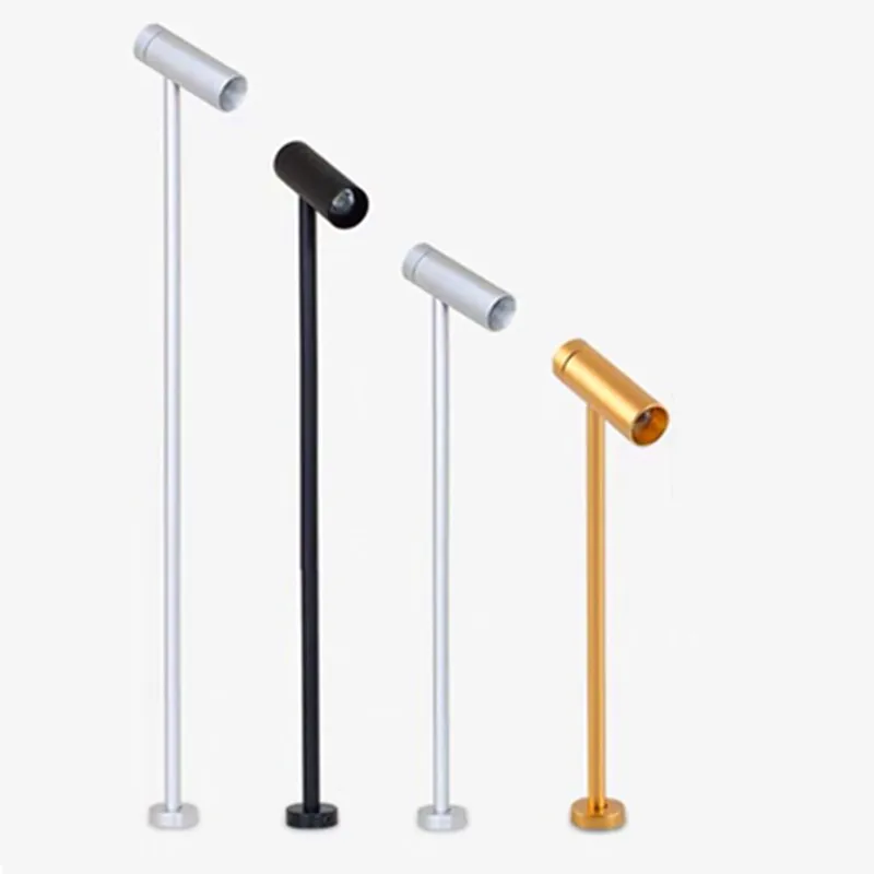 LED Strahler 3W 12V Schmuck Display Lampe 10/20/30cm Post Lampe Telefon Shop Schaufenster Desktop lichter Drehbare 220V Aufrechte Lampe