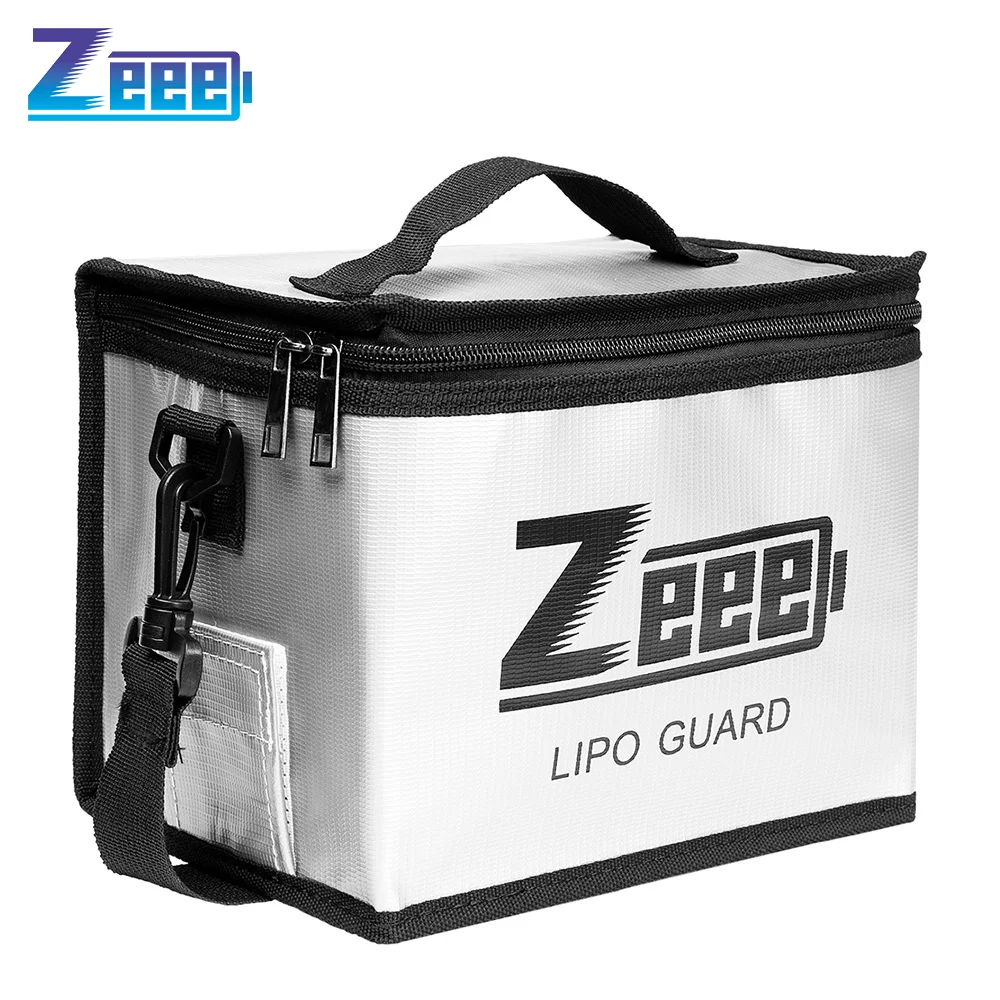 Zeee Lipo Batterie-Safe-Tasche, 215 x 145 x 165 mm, feuerfeste, explosionsgeschützte Tasche, RC-Lipo-Batterie, Fire Safe Guard, tragbare Aufbewahrungshandtasche Image