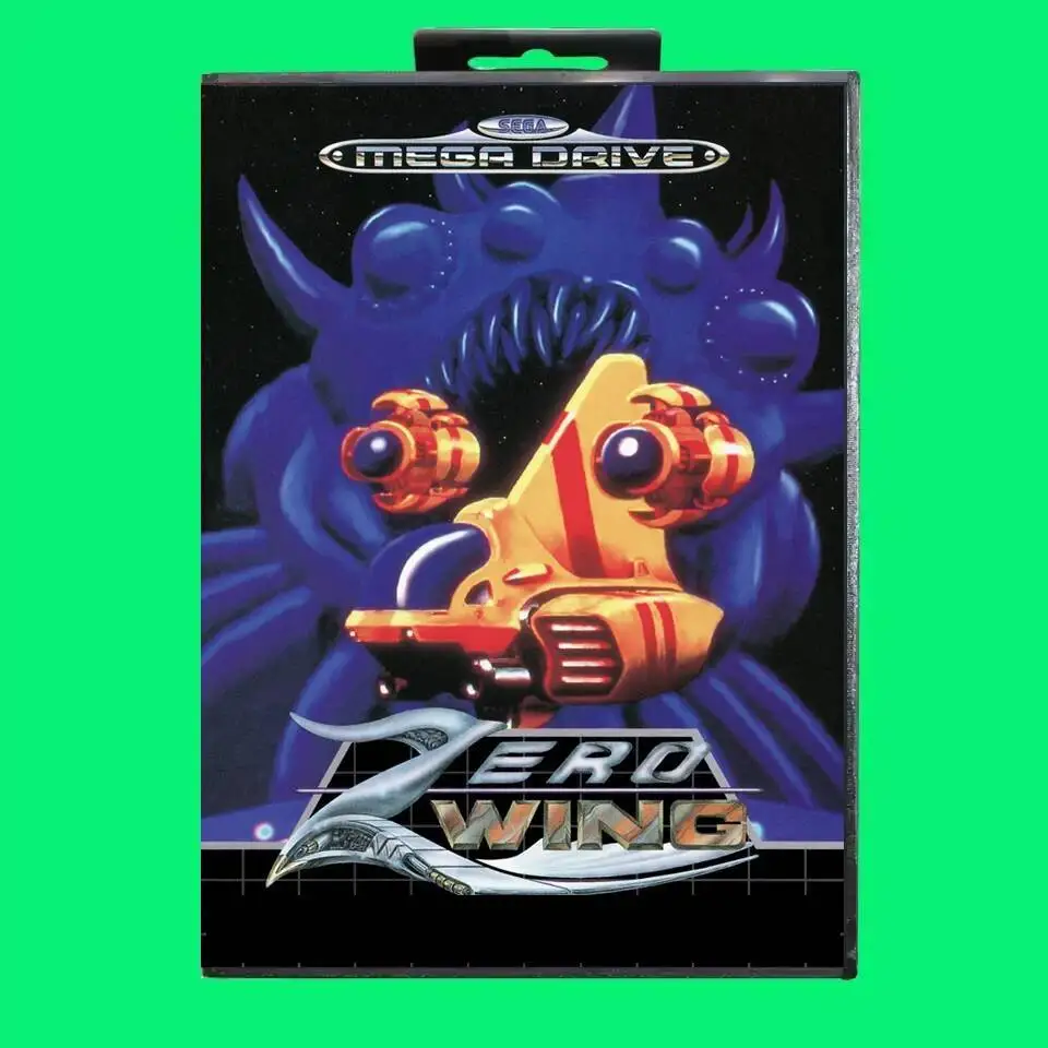 ZERO WING MD Game Card 16 Bit with Box for Sega Megadrive Genesis Video Game Console Cartridge