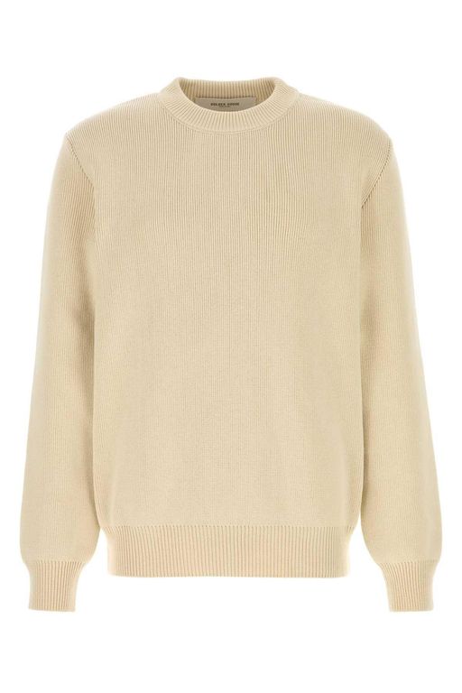 Stretch Cotton Blend Sweater - Natural - Golden Goose Deluxe Brand Knitwear