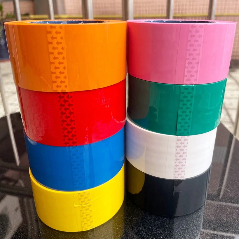 Premium-BOPP-Verpackungsband, 5,1 x 110 mm, robust, wasserfest, reißfest, stark klebend, zum Versiegeln von Kartons, mehrfarbig Image