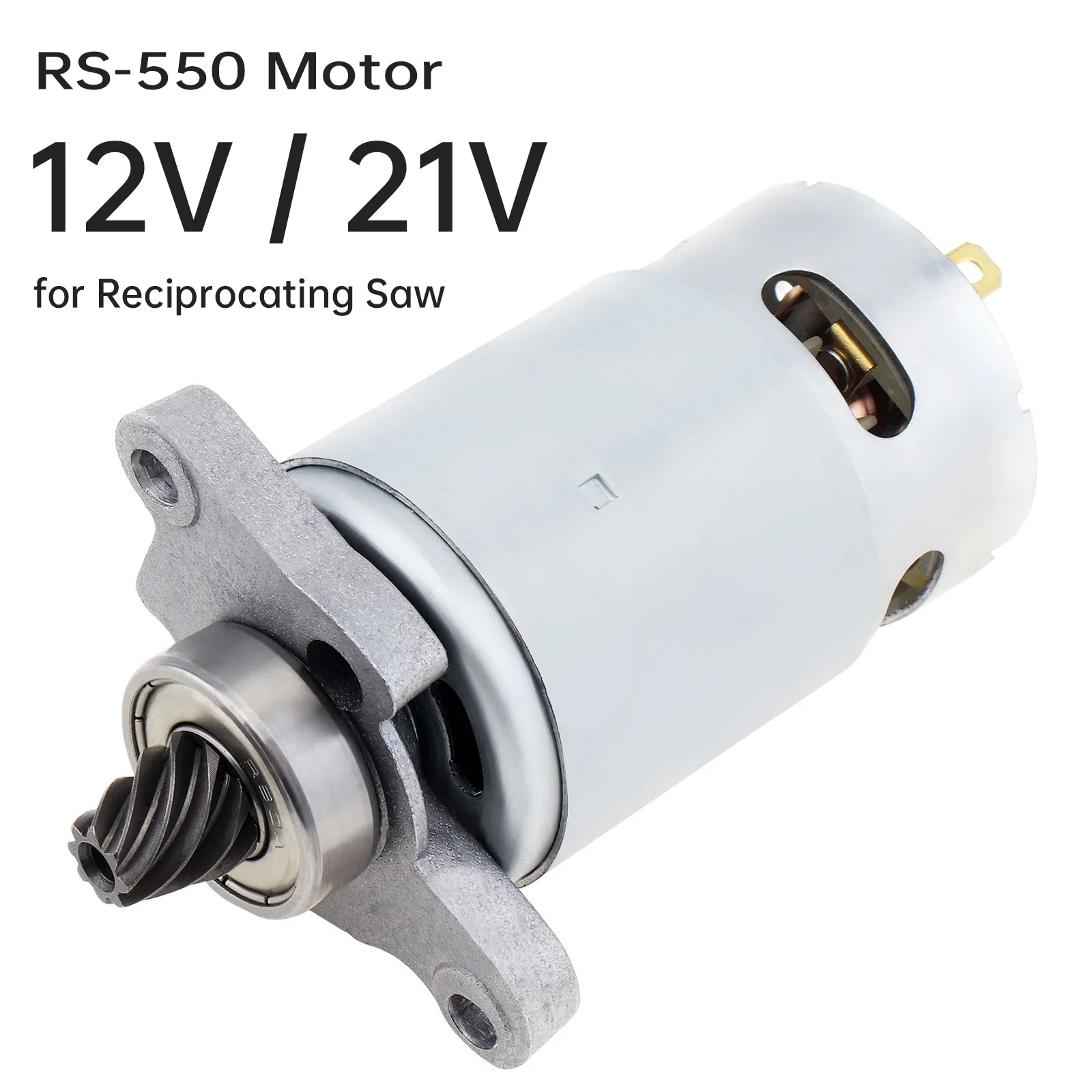 8 Zähne RS550 Gleichstrommotor 12 V/21 V Säbelsägenmotor für elektrische Säbelsäge/Handschneiden mit konischem Zahnrad Image