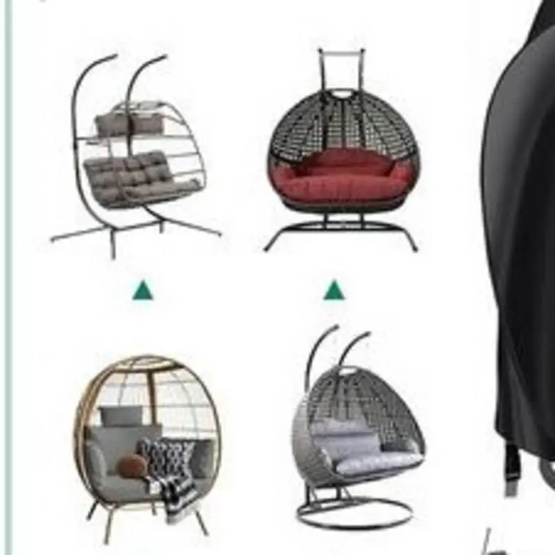 Terrasse Hängende Ei Stuhl Abdeckung Wasserdicht 210D Oxford Tuch Doppel Sitz CocoonSwing Ei Stuhl Abdeckungen Garten Staub Abdeckung Wasserdicht Image