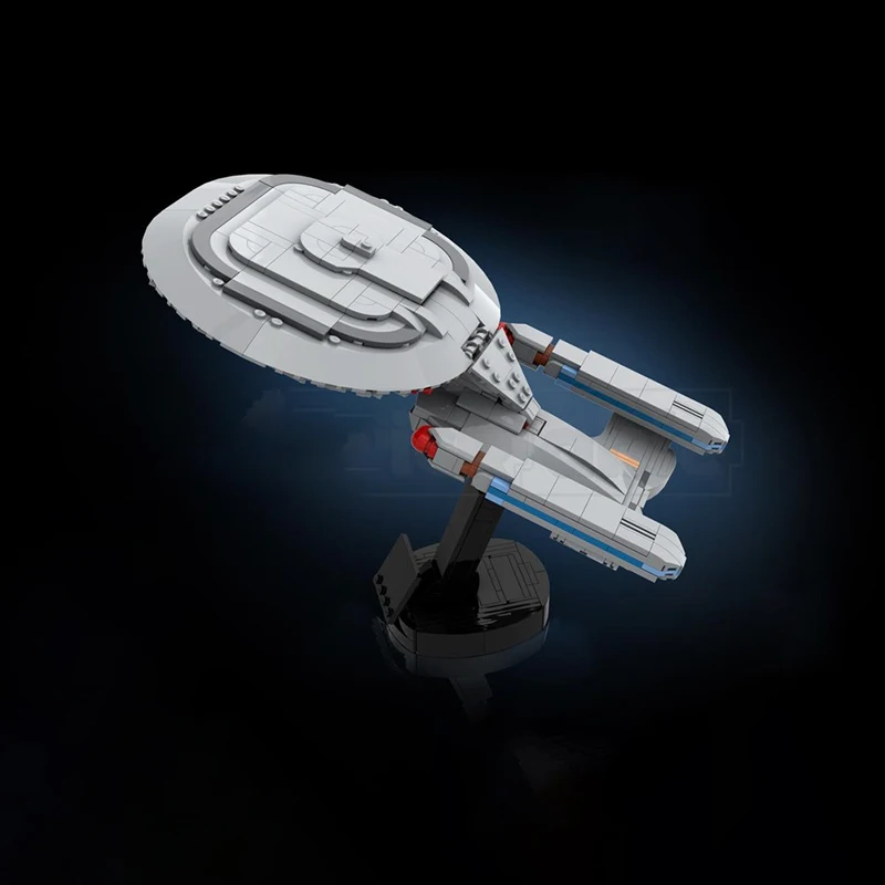 MOC berühmte Film und Fernsehen mittelgroße interstellare Raumschiff Modell Montage Baustein Spielzeug Kindergeburtstagsgeschenk Image