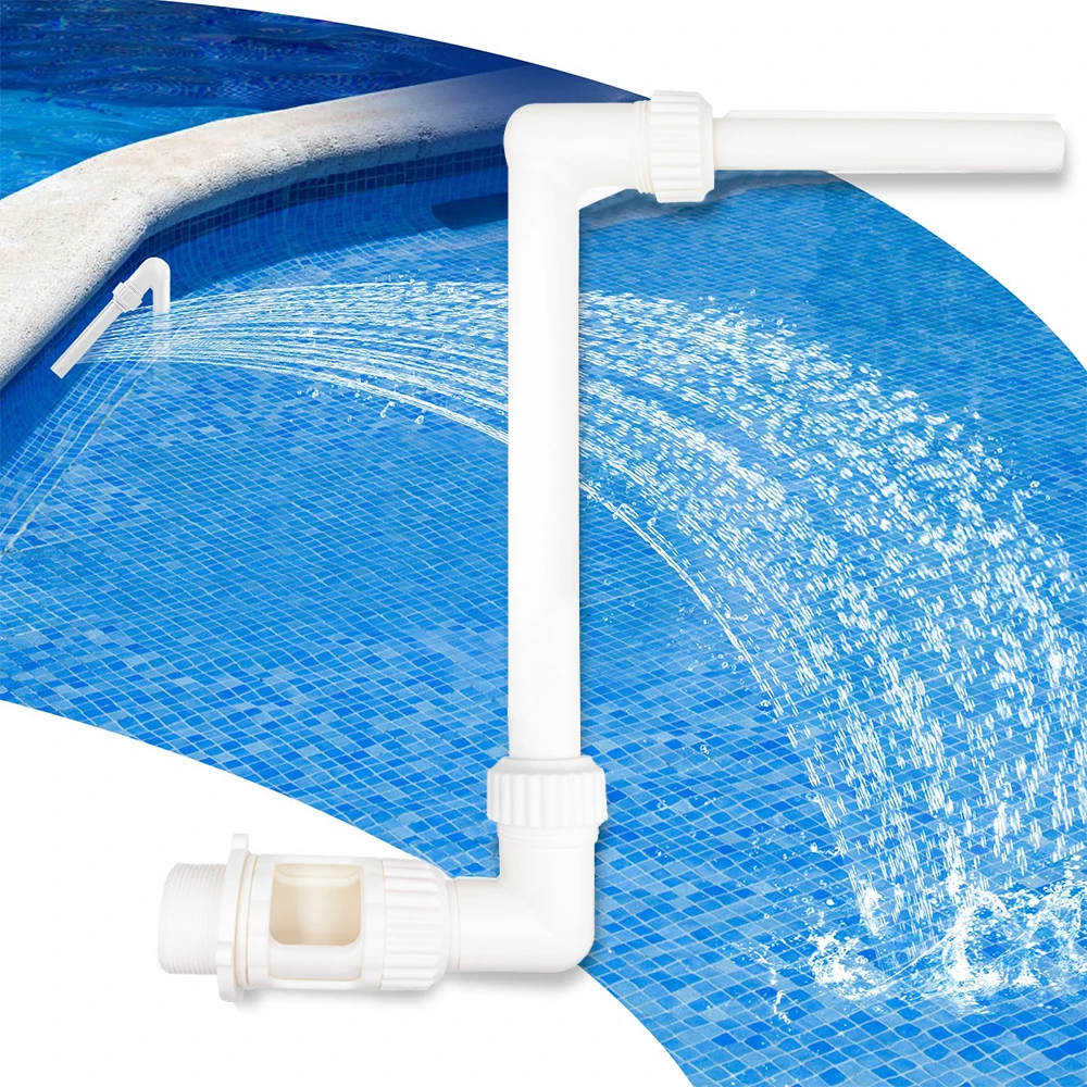 Schwimmbad-Wasserfall-Brunnen-Set, PVC-Funktion, Wasserspray, Pools, Spa-Dekorationen, einfach zu installierendes Schwimmbad-Zubehör Image