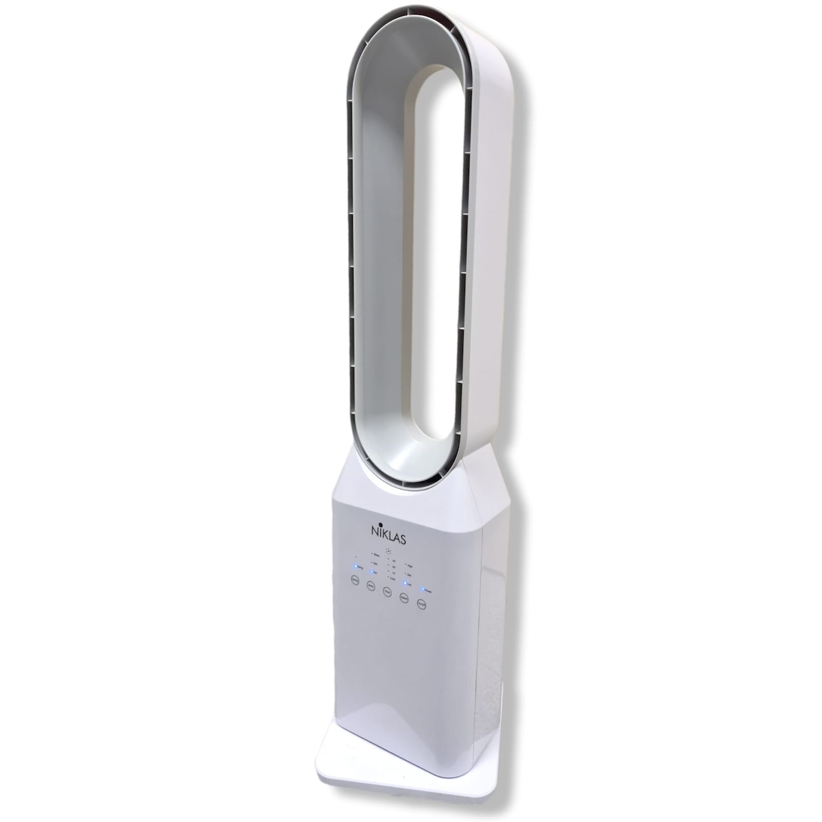 Ventilator mit Fernbedienung 50W, programmierbar mit Timer - Luftkühler mit 3 Geschwindigkeiten Design Weiß NIKLAS Image