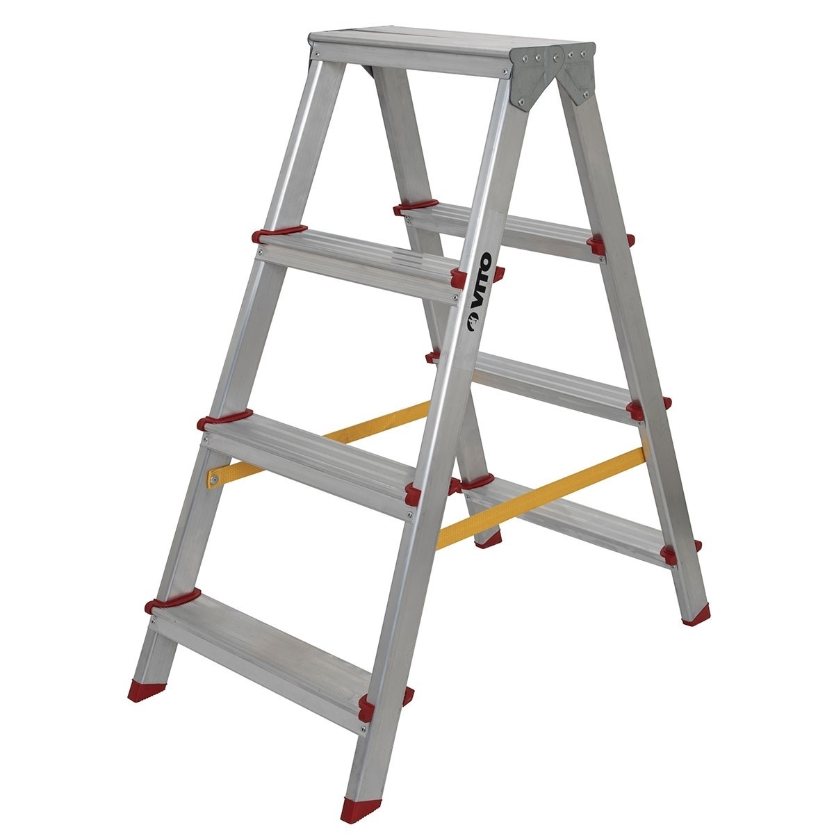 Aluminium-Stehleiter 2 x 4 Stufen Tragkraft 150 kg Höhe 0,90 m VITO Image