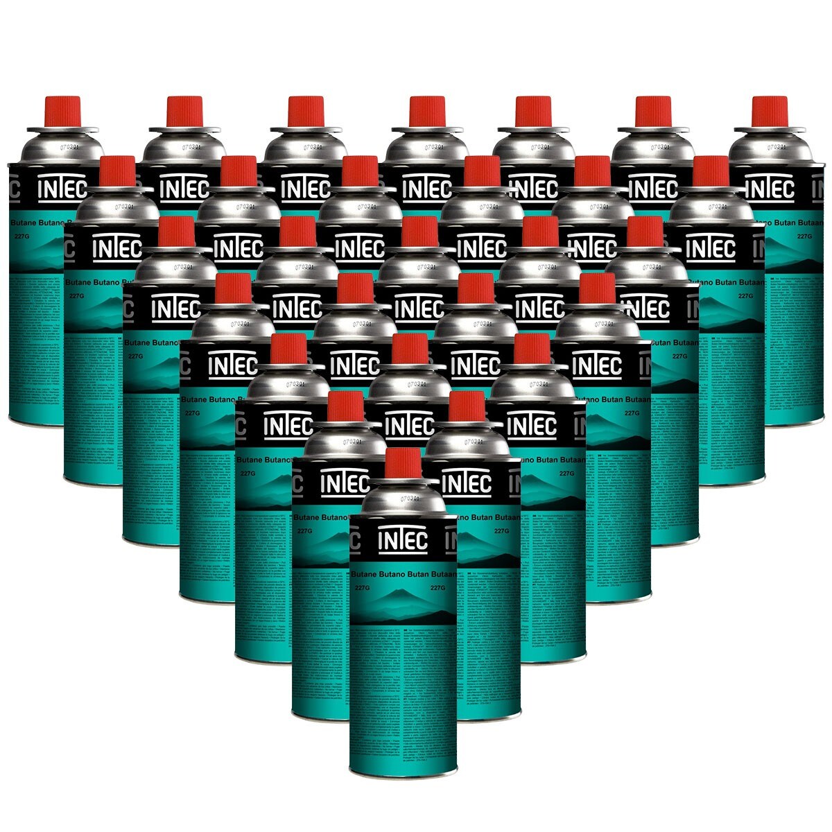 Gasflasche Camping 227gr Gaskartusche Butan x28 INTEC Image