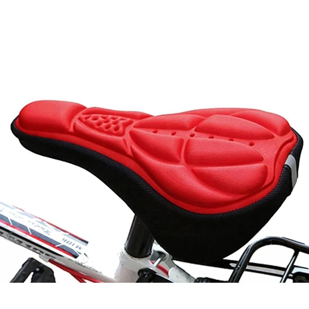 2025 Ultra Soft 3D Cycling Seat Cover | Thickened Sponge Pad For MTB & Road Bikes 3 Pcs Black
