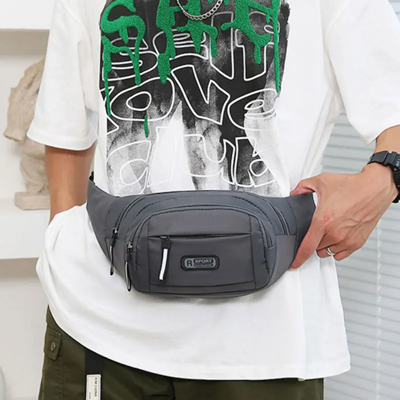 Ultra Thin Anti Theft Mens Waist Pack Running Belt For Men black