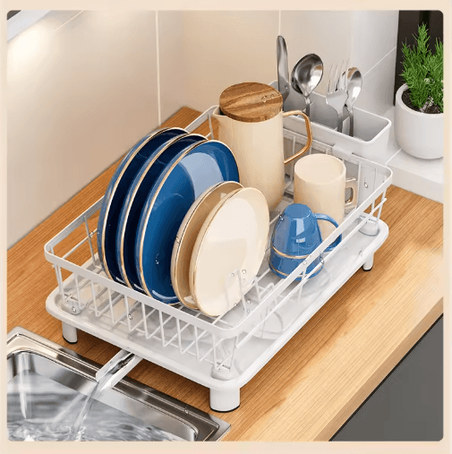 Compact Kitchen Dish Drying Rack Small Bowl & Plate Draining Storage Box draining Frame a