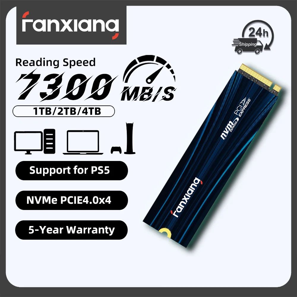 Fanxiang S880E PCIe 4.0 NVMe M.2 2280 SSD For PS5 And High Performance Laptops 4tb With Heatsink