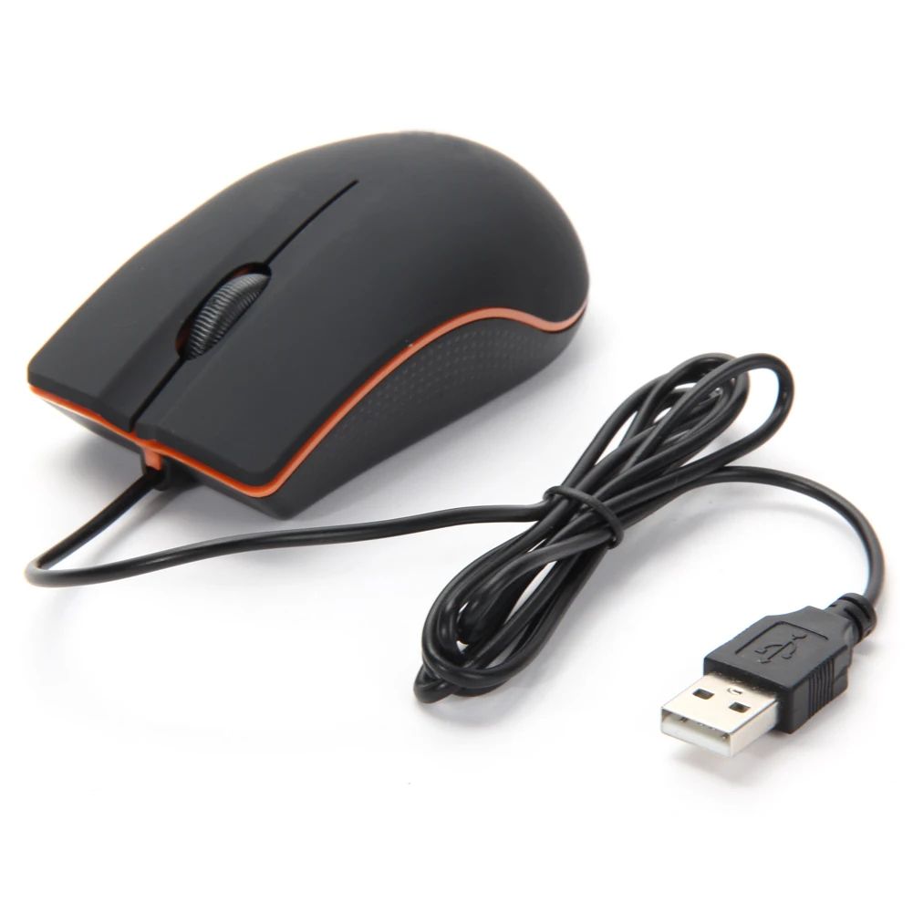 Ergonomic USB Wired Optical Mouse 1200 DPI For PC And Gaming purple