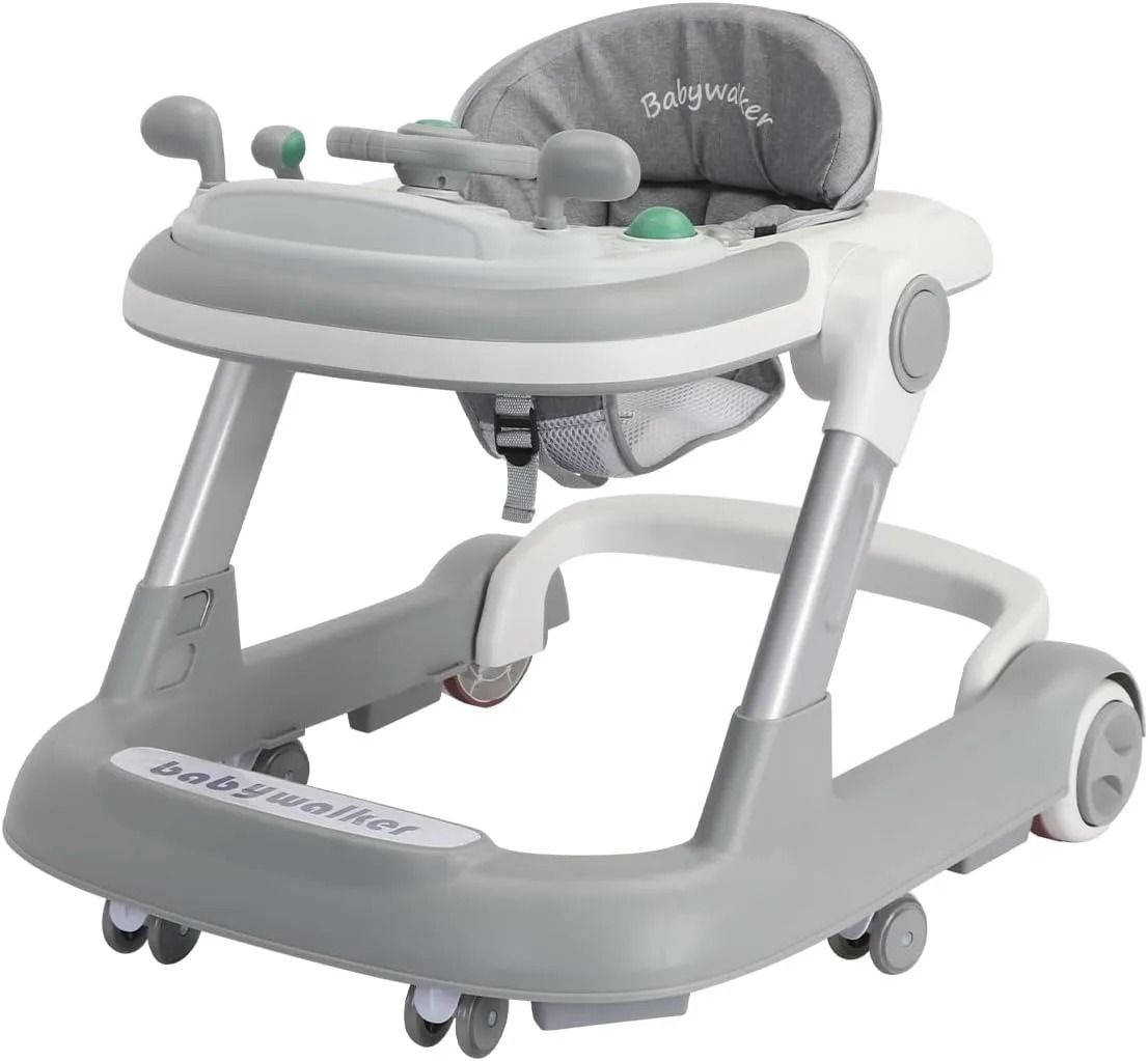 2 in 1 Foldable Baby Walker green