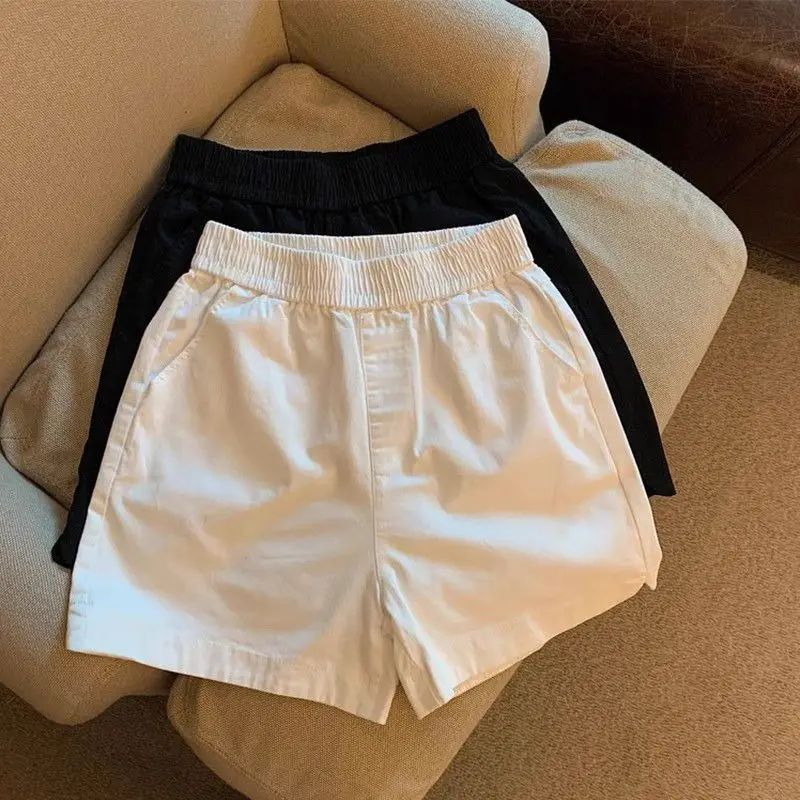 High Waisted White A Line Womens Shorts white xl(us 12)