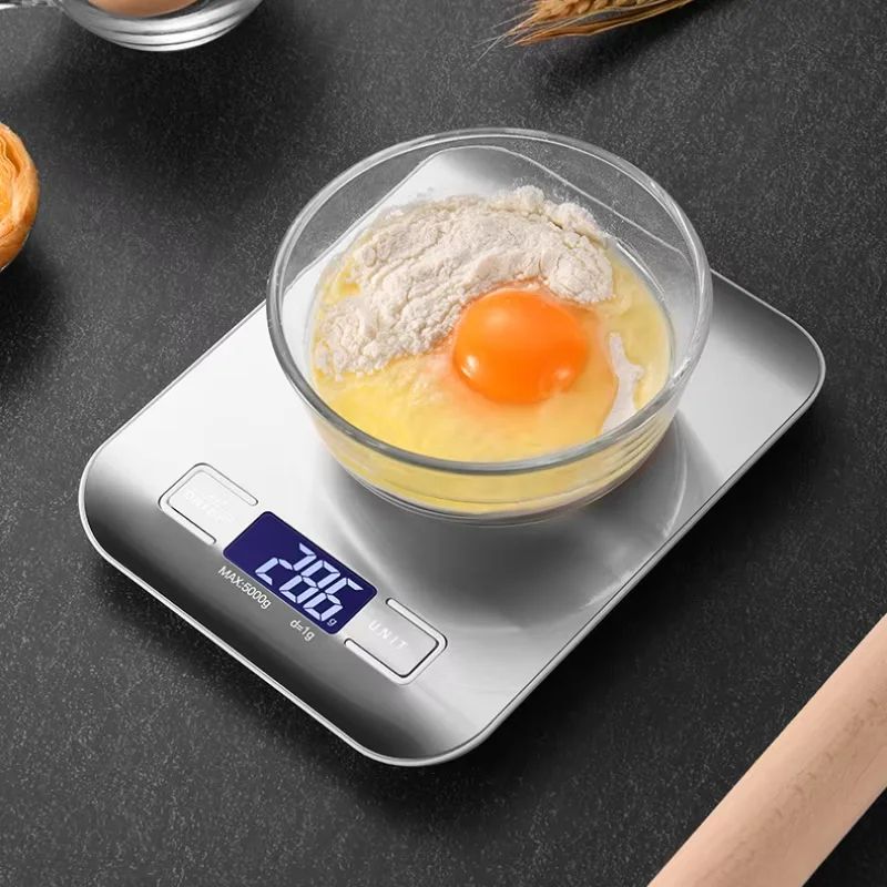 PrecisionPro 5kg Digital Kitchen Food Scale With LCD Waterproof Stainless Steel PrecisionPro 5kg Digital Kitchen Food Scale With LCD Waterproof Stainless Steel