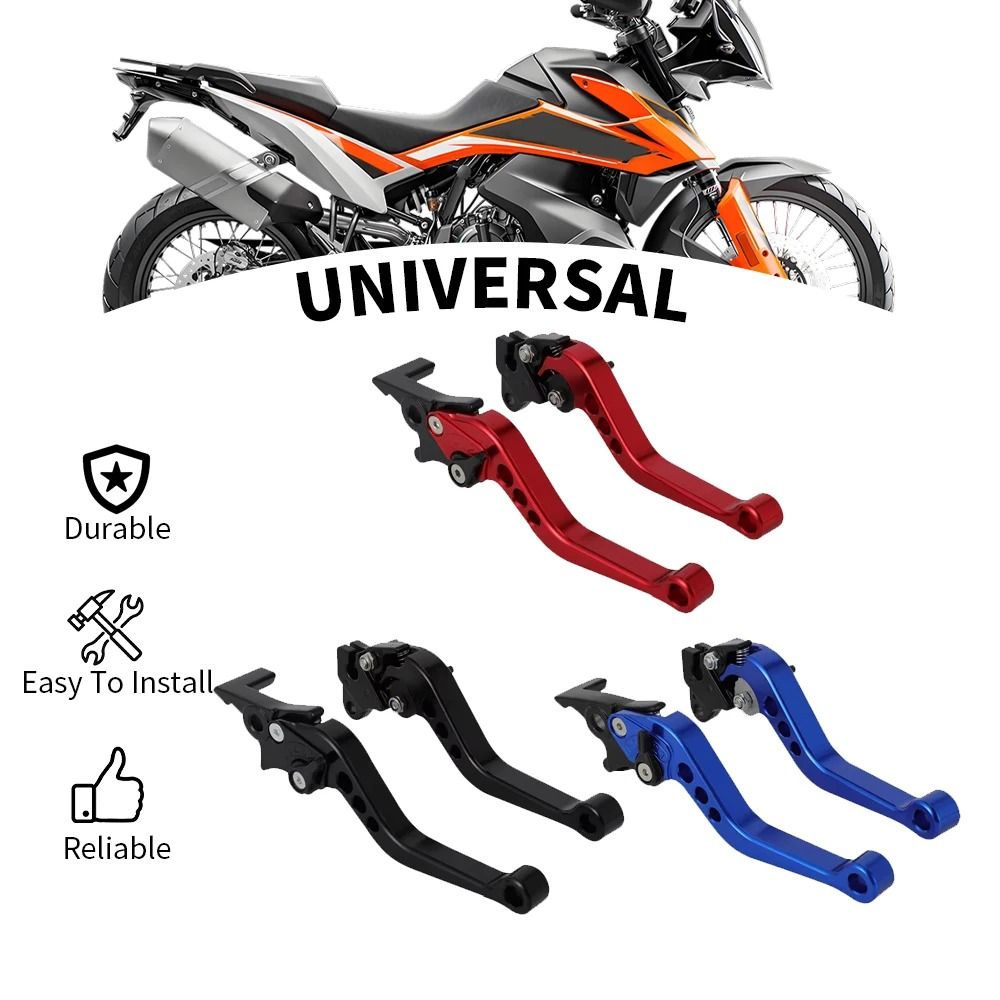 Universal CNC Aluminum Clutch & Brake Lever Set | Performance Handlebar Grips For KTM, Yamaha, Dirt Bikes & ATVs black