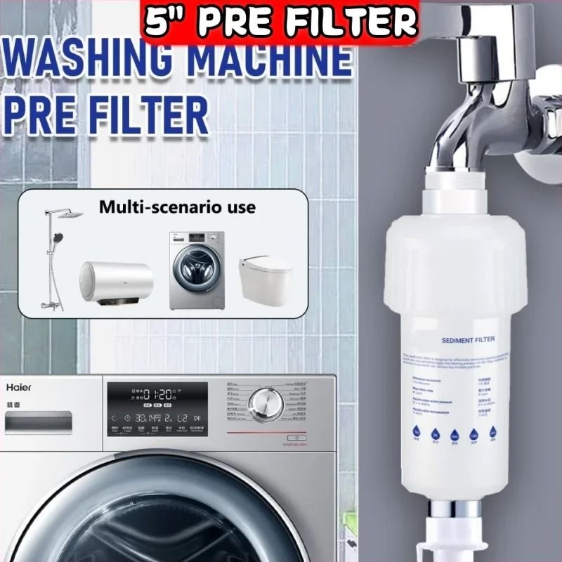 PureFlow 5 Inch Sediment Water Pre Filter For Washing Machine And Shower c