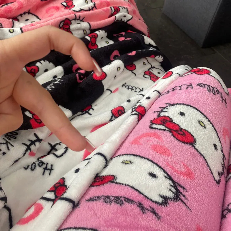 Hello Kitty Pajama Pants For Women Sanrio Anime Cartoon Couple Sleepwear For Home & Leisure pink m