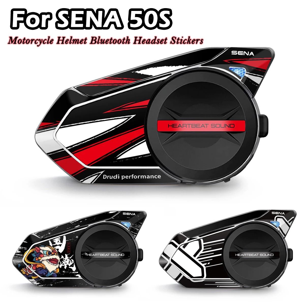 SENA 50S Bluetooth Headset Decorative Stickers | Premium Protective Decals & Aesthetic Accessories 005