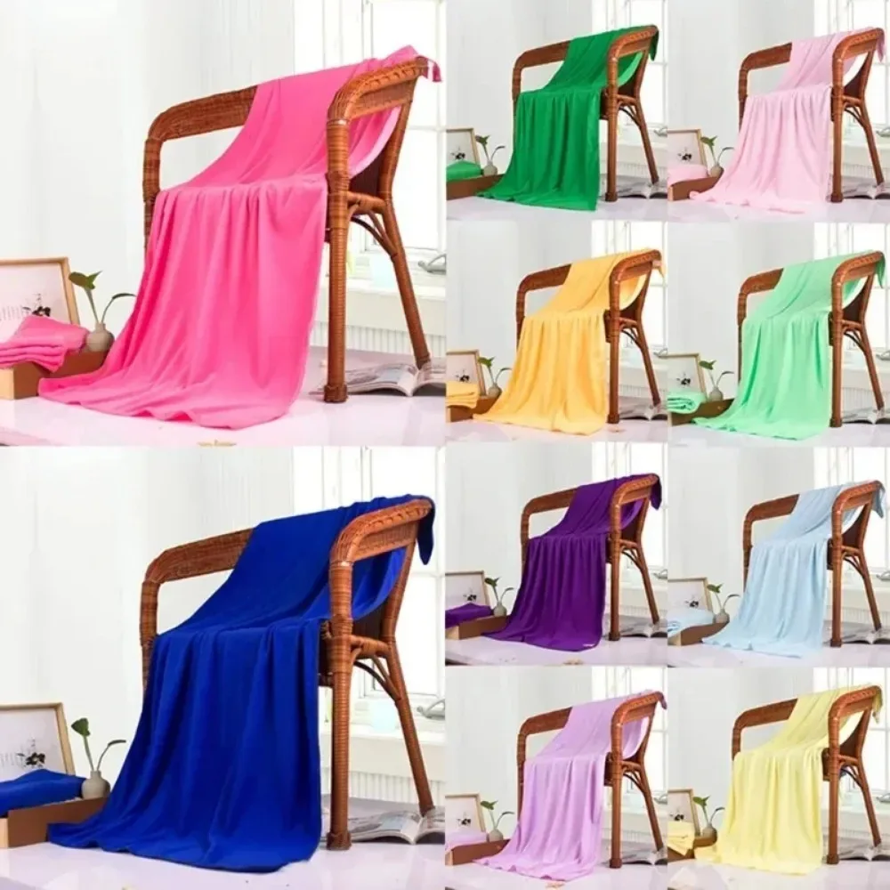 Large Microfibre Bath Towel, Comfortable Beach Towel, Fast Drying, Water Absorbent, Breathable Towel light Yellow