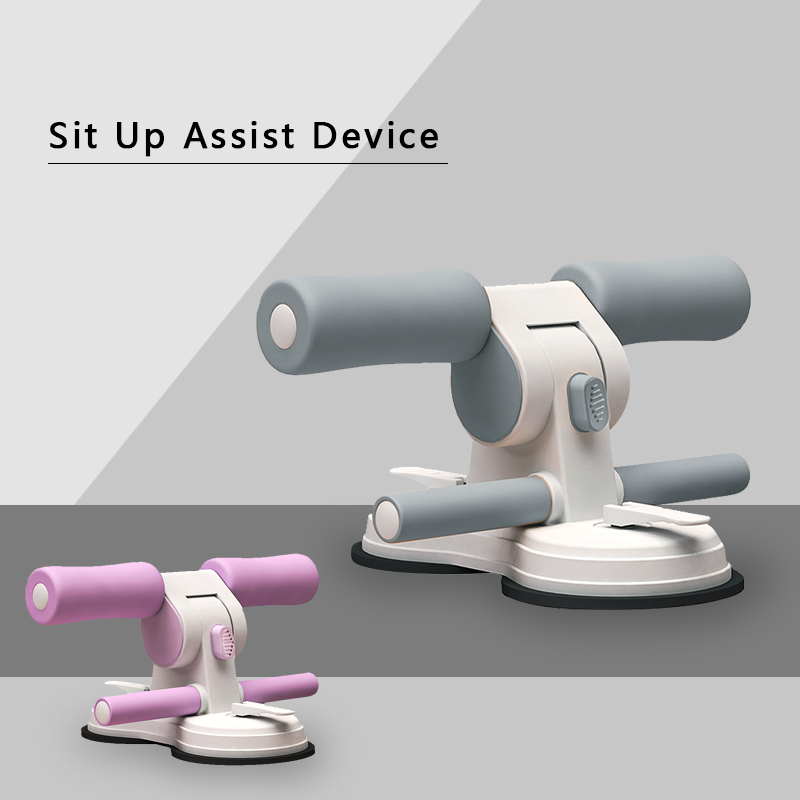 Portable Sit Up Bar For Home Fitness, Adjustable Foot Holder With Strong Suction For Effective Workouts gray
