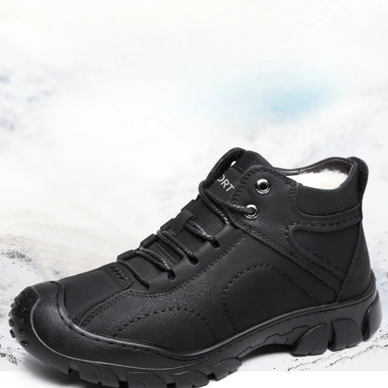 Men Winter Snow Boots That Keep Feet Warm And Dry With Steady Traction For Long Days black 9