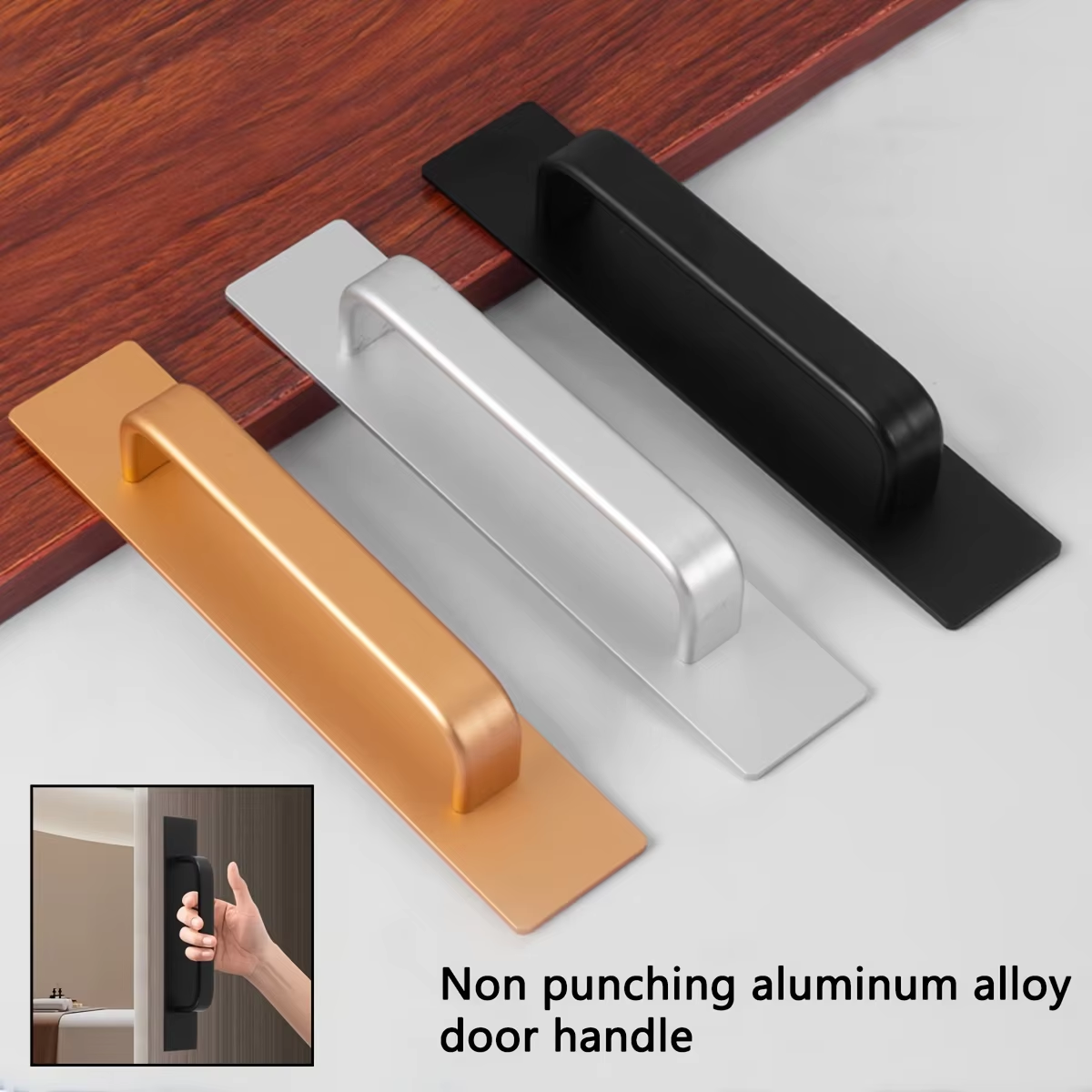 No Drilling Self Stick Cabinet Handles Stainless Steel For Refrigerator Door Drawer Easy Install white