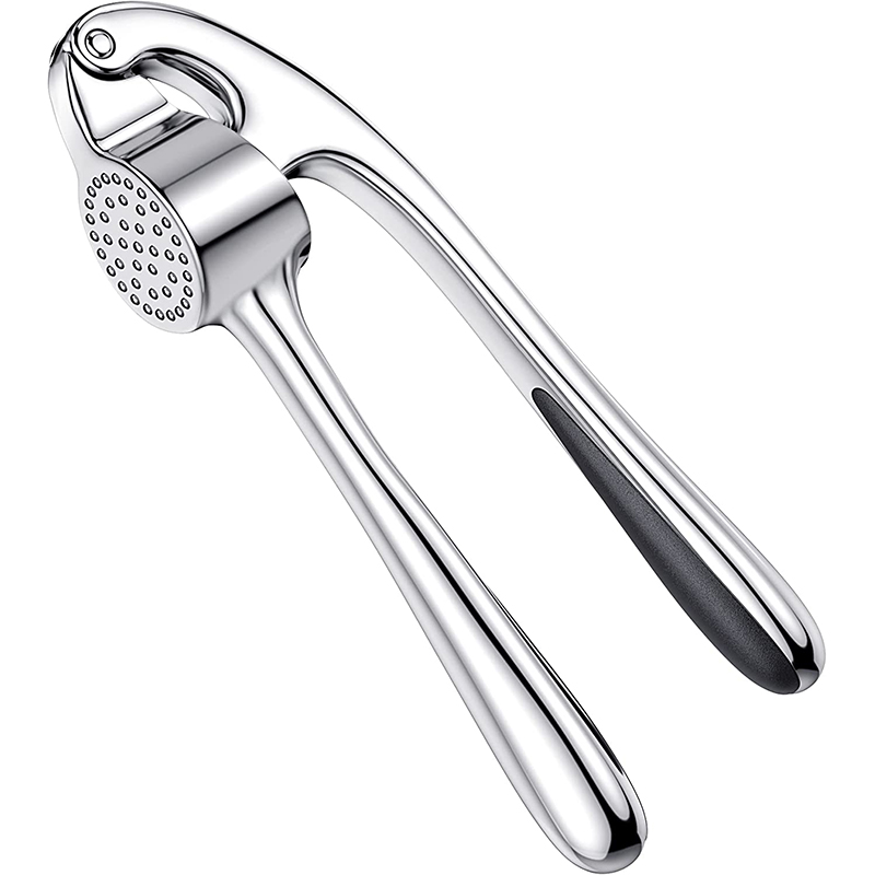 Premium Stainless Steel Garlic Press Garlic Mincer And Crusher Easy To Squeeze And Clean silver